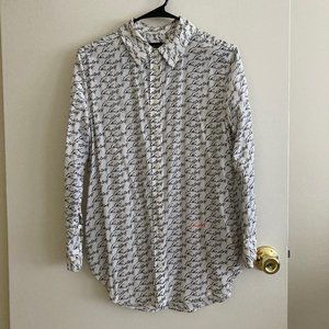 Equipment  X Kate Moss Silk Printed Blouse